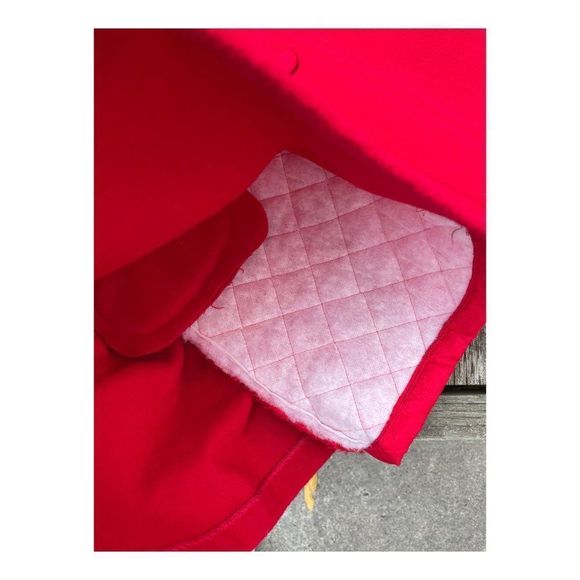 Vintage 1970s Gusti Virgin Wool Blend Red Swing Dress Coat Youth Sz 5 - Picture 6 of 16